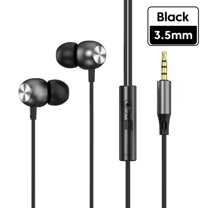 Auriculares con cable y micrófono para Samsung y Android, dispositivo de audio estéreo envolvente 6U HIFI de graves pesados de 3,5 MM, con Chip Digital AUX/Tipo C 7,1 - 1