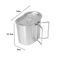 Camping Pot Stainless Steel with Lid Steaming Pot for Hiking Backpacking BBQ