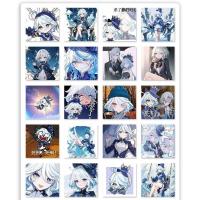 Juego de pegatinas Genshin Impact, Focalors Furina, Anime, dibujos animados, juguetes para niños, calcomanías, bricolaje, 56 piezas por juego - details 6