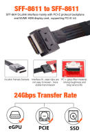 Nephy Cable de Extensión PCIe SFF-8611 8i Activo de Datos Delgado para SSD - details 1