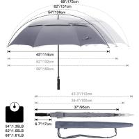 Paraguas de Golf abierto automático, paraguas de palo impermeables a prueba de viento con doble dosel extragrande de gran tamaño - details 183