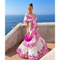 Vestido Largo Sexy y Elegante con Escote en V Profundo para Mujer Vestido de Fiesta de Verano con Tiras Ropa de Playa 2024 - details 47