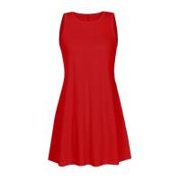 Vestido Casual De Verano Para Mujer Vestido De Playa Sin Mangas Con Bolsillos A-Line Hasta La Rodilla Vestido Suelto Para Fiesta - details 7