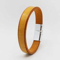 Pulsera Dijie punk retro de alta calidad con hebilla magnética tejida multicapa de piel de vaca para hombre, venta al por mayor de regalos de joyería - details 2