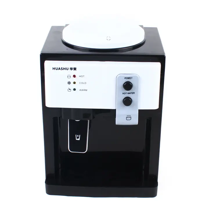 Máquina dispensadora de enfriador de agua fría y caliente, encimera de carga superior de 5 galones, de acero inoxidable, Independiente - 1