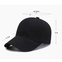 Gorra de béisbol de algodón con protección UV para hombre y mujer, gorro deportivo ajustable de verano, visera ancha, informal, color negro - details 0