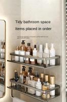Organizador de estante de baño para lactancia materna, ducha de aluminio gris de 30-50CM - details 0
