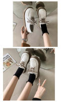Nuevo estilo universitario con cordones dobles y cordones con falda pequeña, zapatos de plataforma de cuero, zapatos individuales. - details 16