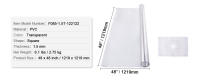 SucceBuy Funda de plástico para mesa, protector de mesa transparente, tapete de escritorio cuadrado de PVC, impermeable y fácil de limpiar para oficina, comedor, mesita de noche - details 6