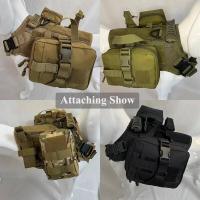 Bolsas tácticas para perros Molle, juego de cinturón, pegatina, entrenamiento militar, chaleco - details 1