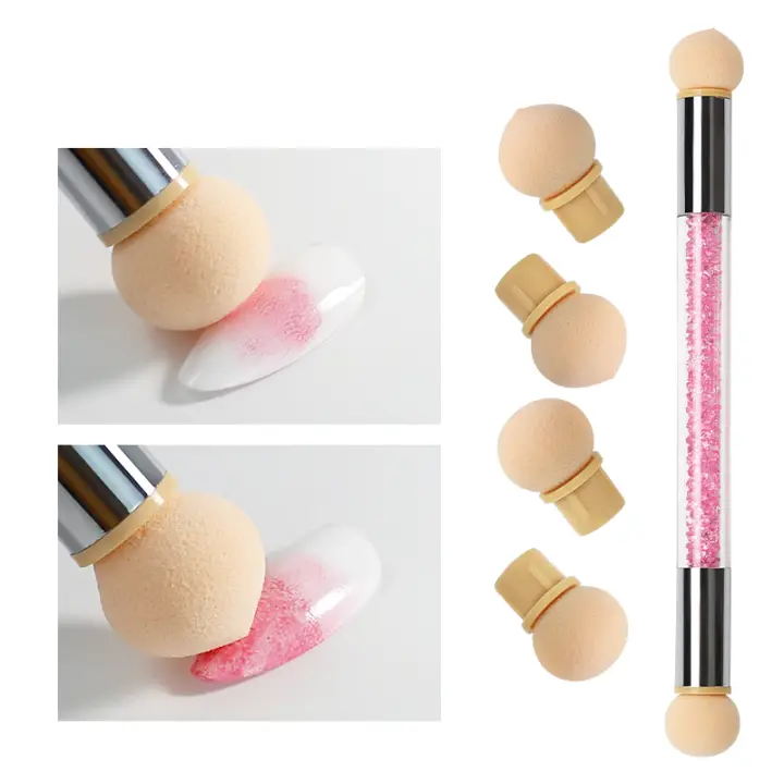 Parkson-esponja de sombreado gradiente de doble punta, pincel de dibujo para manicura, juego de pinceles para uñas, diseño de uñas - 1