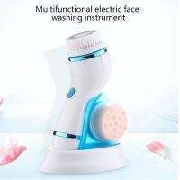 Cepillo Facial eléctrico 4 en 1, masaje, lavado, limpieza Facial giratoria, eliminación impermeable, exfoliante de poros y espinillas - details 4