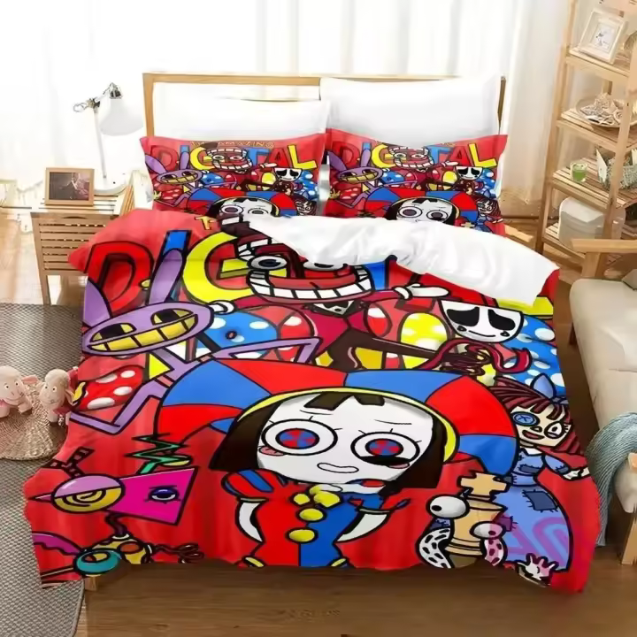Juegos de cama THE AMAZING DIGITAL CIRCUS, conjunto de suministros de cama exquisitos, funda nórdica, juego de edredón, juego de cama, regalo de cumpleaños de lujo - 1