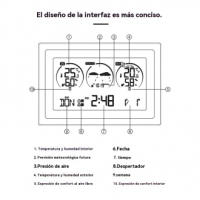 Reloj Meteorológico Multifuncional Pantalla de Colores Medidor de Temperatura y Humedad Interior y Exterior Despertador Electrónico de Predicción del Tiempo - details 8