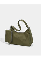 Bolso de mujer primavera casual simple, bolso de axila nicho color sólido, bolso de mano perezoso versátil de tela de nylon. - details 12