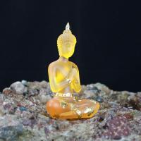 Figuritas de Buda de resina de imitación hechas a mano, estatua de Buda sentado realista, fondo plano transparente, Mini adorno budista para oficina - details 2