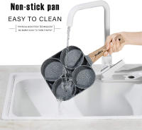 Walfos 2/4 Hole Non-Stick Frying Pan Thickened Omelet Pans Egg Burger Pancake Pot Ham Steak Pots Breakfast Maker Cookware - details 5