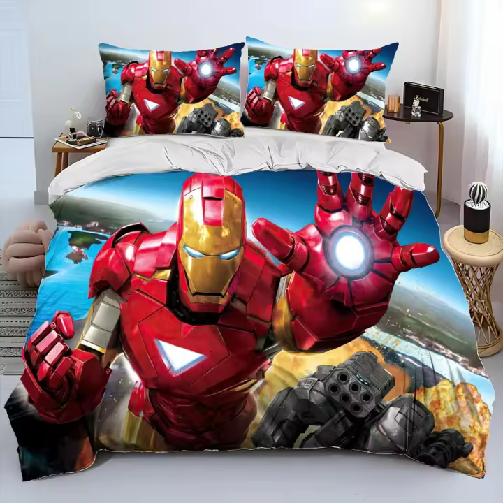 Funda de Almohada de Hierro Hombre MK1 Impresión 3D de Poliéster Tamaño Completo - 1