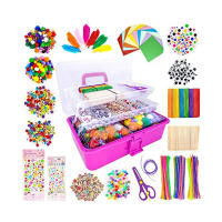 Juego de Manualidades DIY para Niños, Caja Ajustable y Portátil, Incluye Palitos de Chenilla Coloridos y brillantes, más de 1500 Piezas - details 2