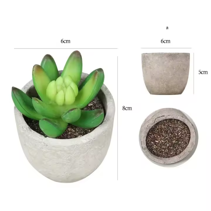 Mini plantas artificiales de Aloe, bonsái, árbol pequeño simulado, plantas en maceta, flores falsas, mesa de oficina, adornos en maceta, decoración del jardín del hogar - 1