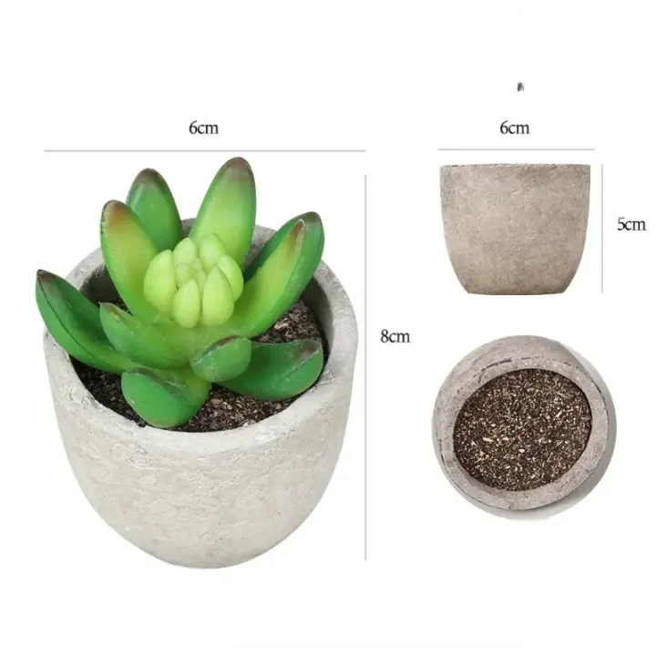 Mini plantas artificiales de Aloe, bonsái, árbol pequeño simulado, plantas en maceta, flores falsas, mesa de oficina, adornos en maceta, decoración del jardín del hogar - 1