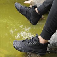 Botas de invierno para hombre y mujer, zapatillas antideslizantes para exteriores, para nieve, descalzas, cálidas, de piel, impermeables, para montañismo, escalada y senderismo - details 7