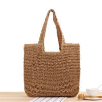 2025 nueva moda hombro papel cuerda bolsa tejida Mori bolsa tejida a mano casual bolsa de playa de gran capacidad - details 1