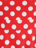 Vestido de Algodón con Estampado de Puntos Vintage Hepburn Cuello de Fleca Corto para Mujeres - details 5