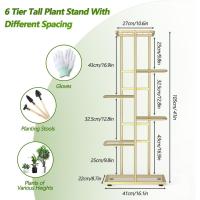 Estante de Almacenamiento para Plantas Metal Negro, Herramientas de Jardín y Guantes, 141 cm, Para Interior y Exterior, Escaleras para Plantas, para Balcón - details 11