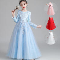 Vestido de tul esponjoso estilo princesa otoñal para niñas, ideal para presentaciones. - details 1