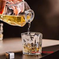 Botella de papel arrugada transparente, giro de arte japonés, cristalería, juego de vino de vidrio, botella de whisky irregular XO, 720 ml - details 3