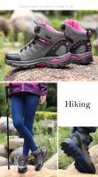 Womens High-Top Hiking Boots Outdoor Climbing Mountain Shoes Non-slip Sports Casual Trekking Boots Waterproof Suede - details 6