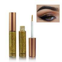 HANDAIYAN Delineador de ojos líquido, juego colorido, 10 colores, delineador de ojos metálico plateado dorado con diamantes, barras de delineador de ojos impermeables, brillo duradero - details 7