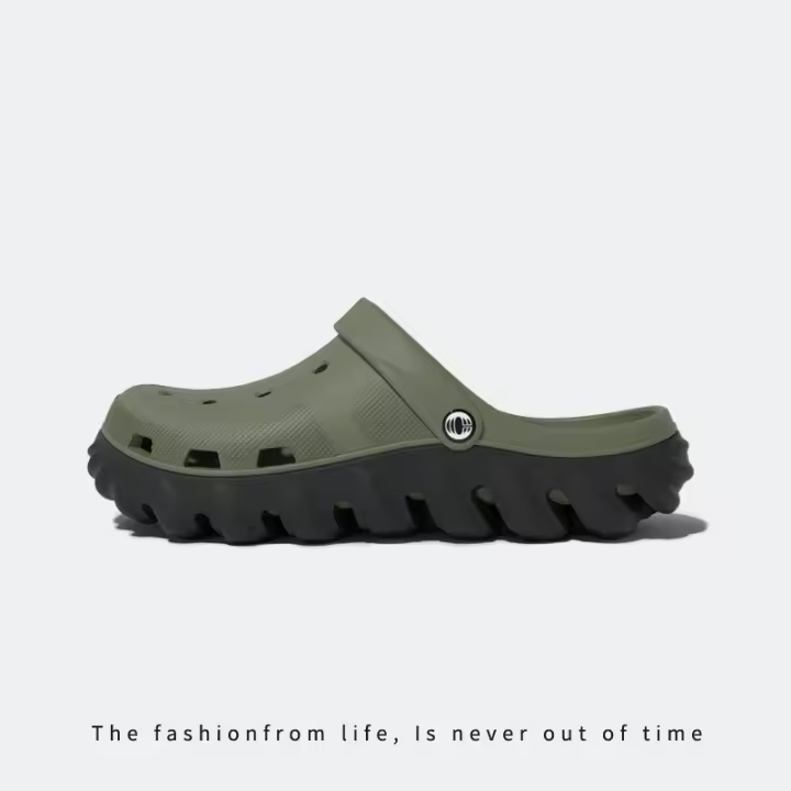 Vendaje agujero zapatos de los hombres de verano al aire libre desgaste bolsa de suela suave cabeza antideslizante transpirable zapatos de playa de los hombres vadear EVA zapatillas frescas - 1