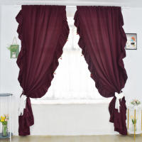 Cortinas de Estilo Princesa Nórdica con Flecos Decorativas en Color Sólido para Sala de Estar Dormitorio Material de Poliéster 100% Tema Romántico Cortinas Lavables de Largo 260cm y Más - details 29