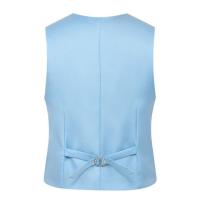 Chaleco de traje de Color puro para hombre, chaleco de negocios ajustado de un solo pecho, chaleco Formal con cuello en V para hombre, chaleco para hombre - details 17