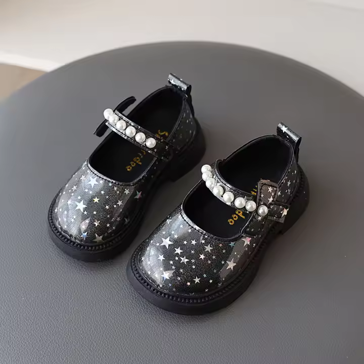 Zapatos de Cuero Suaves Antideslizantes para Niñas Estilo Princesa Elsa para Primavera y Otoño - 1