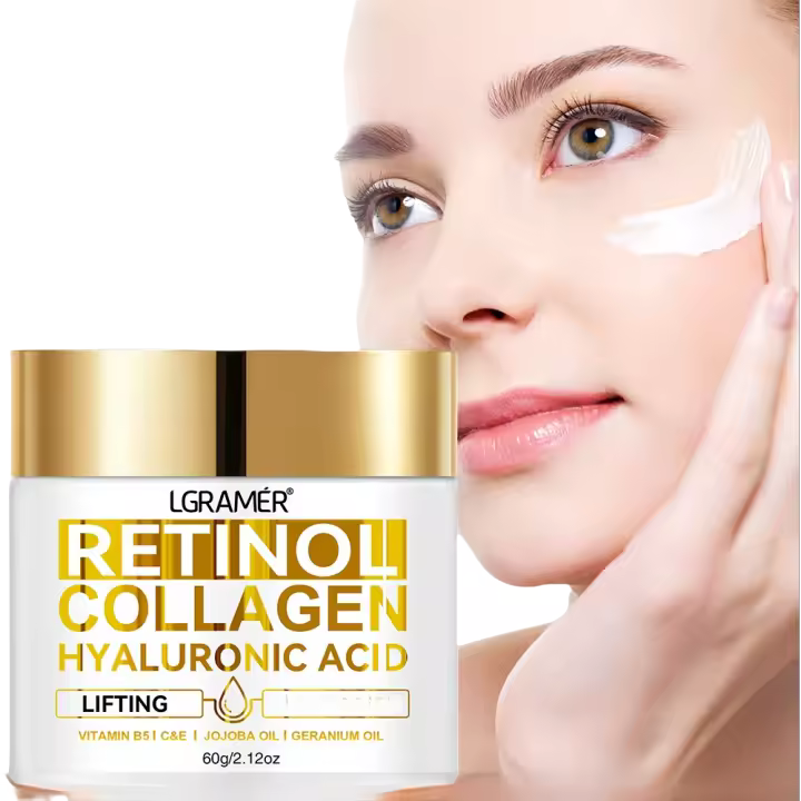 Crema Facial de Retinol Anti-envejecimiento Hidratante y Removedor de Arrugas con Colágeno Hialurónico Cuidado de la Piel Belleza 30&60ML - 1