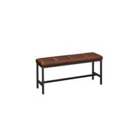 Bancos para Cocina, Juego de 2, Bancos Interiores Estilo Industrial, 108 x 32,5 x 50 cm, Estructura Metálica Duradera, para Cocina, Comedor, Sala de Estar, Marrón Rústico KTB33X - details 1
