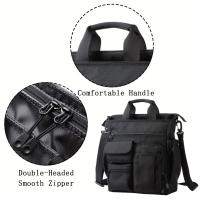 Ogetok Bolso bandolera Oxford negro para hombre, bolso de hombro informal con múltiples bolsillos para desplazamientos y salidas, correa ajustable - details 2