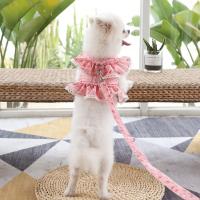 Conjunto de Correa de Arnes de Manga Ajustable con Estampado Floral Ropa de Mascota para Perros y Gatos Accesorios de Arnes para Cachorros - details 9