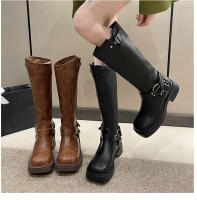 Botas De Tacón Grueso Para Mujer, Nuevas Botas Vaqueras Occidentales De Cabeza Cuadrada Retro - details 8