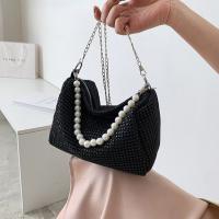 Bolso de mano de gran capacidad con diamantes de imitación, bolso de hombro con cadena de perlas, pequeño bolso cuadrado, bolso de almohada, bolso de cosméticos, bolso de hombro para mujer, fiesta - details 12