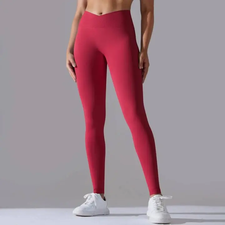 Leggings de yoga para mujer, pantalones deportivos sin costuras, cintura alta, levantamiento de cadera, entrenamiento, correr - 1