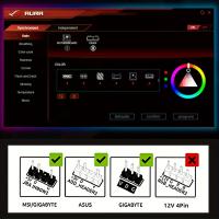 Ventilador de Enfriamiento para Carcasa con Luz ARGB y Flujo de Aire Reverso de 5V3Pines, Control de Temperatura PWM Ventilador Silencioso de 12cm - details 5
