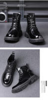 Cuero Piel de vaca Forro polar Botas cálidas para hombres Botas de tendencia versátiles Botas de herramientas - details 20
