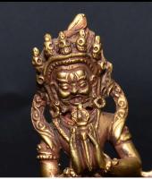 Bhumibol Adulyadej estatua de Buda de adoración en el hogar dorada de cobre puro tántrico tibetano hecho a mano, adorno de práctica de Nepal - details 5