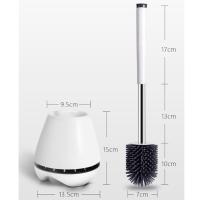 Cepillo de Inodoro de Silicona con Cerdas Ventiladas Limpiador de Inodoros y Soporte de Cepillo de Baño Producto Dangeroso Normalizado Hecho en China - details 5