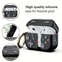 Funda Protectora de Silicona para AirPods Pro 2 Diseño de Consola de Juegos con Llavero - details 4