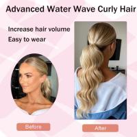 Peluca de cola de caballo con clip de garra con ondas de agua, peluca de cola de caballo larga ondulada y rizada con clip ombre, postizo de cola de caballo esponjosa con cordón para mujeres - details 8